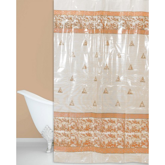 Shower Curtain Portobello 180(L)x180(H) Salmon