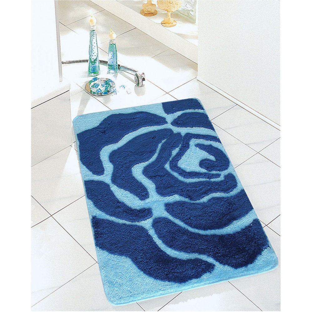 Bath Mat Rosy Blue 60x90cm-1653 BLUE