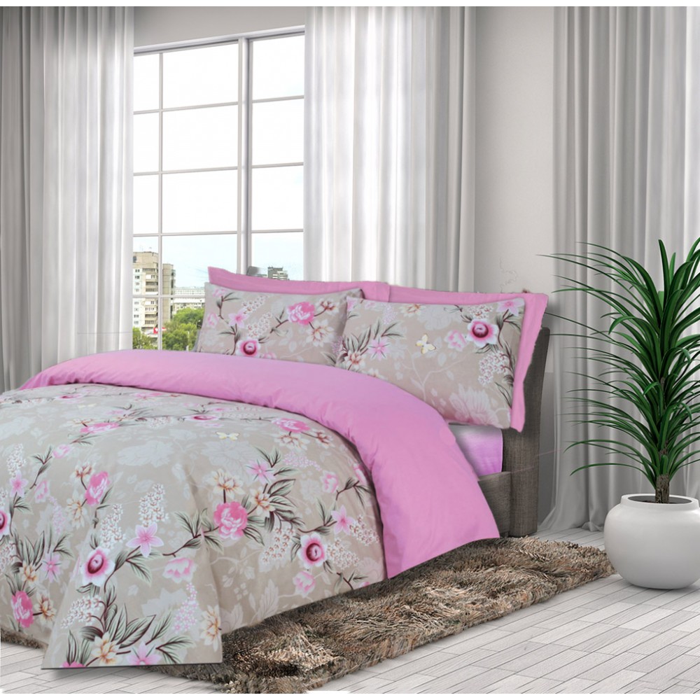 Duvet Set SL1435 160x240cm Pink-1500775