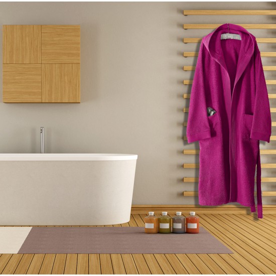 Hooded Bathrobe SL203 Medium Fuchsia