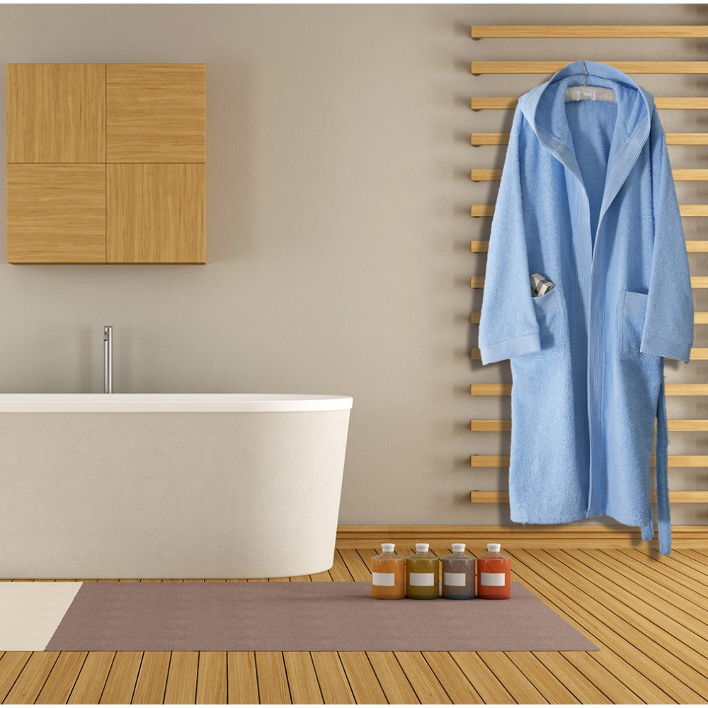 Hooded Bathrobe SL203 Small Ciel